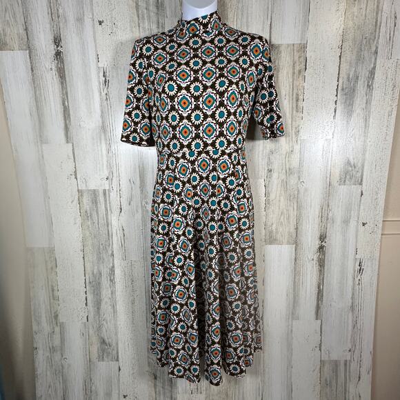 Donna Morgan Moroccan Floral Dress 0 | Sleeveless | Stretch | Knee Length - Picture 1 of 9